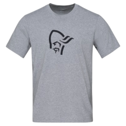 Чоловіча футболка Norrona 29 cotton viking T-shirt сірий Grey Melange/Caviar Black