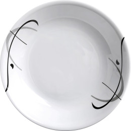 Тарілка Brunner Deep Plate ø 21cm білий/чорний