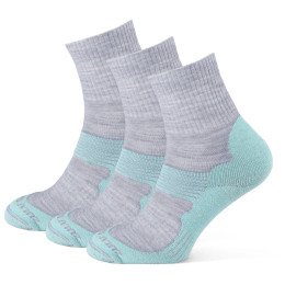 Шкарпетки Zulu Merino Allseason 3-pack бірюзовий/сірий turquoise/grey