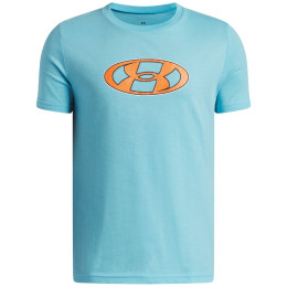 Дитяча функціональна футболка Under Armour UA B Mesh Lockertag SS Fresco Blue синій Fresco Blue / / Outrageous Orange