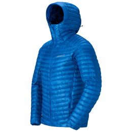 Чоловіча пухова куртка Norrona trollveggen down800 super light Hood синій Skydiver