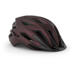 Велошолом MET Crossover бордовий