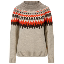 Жіночий светр Dale of Norway Losna Fem Sweater бежевий/червоний Birch Melange Coffee