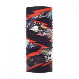 Dětský šátek Buff Coolnet UV+ Junior černá/červená Bolty Multi