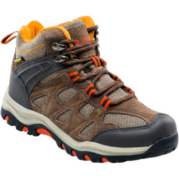 Dětské boty Hi-Tec Kaori mid wp hnědá BROWN/DARK BROWN/ORANGE