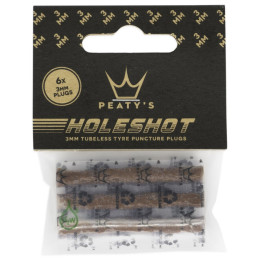 Набір для ремонту Peaty´s Holeshot sada náhradních knotů (6X 3Mm) коричневий