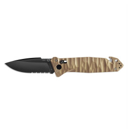 Складаний ніж TB OUTDOOR Cac S200 French Army Knife Textured Pa6 Serrated коричневий