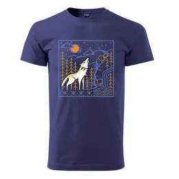 Чоловіча футболка České parky Wolfie синій