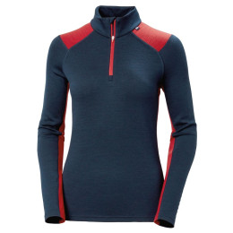 Жіноча функціональна футболка Helly Hansen W Lifa Merino Midw 1/2 Zip темно-синій