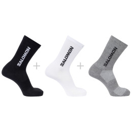 Шкарпетки Salomon Everyday Lite Crew 3-Pack чорний/сірий White / Black / Frost Gray