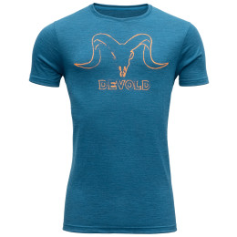 Чоловіча футболка Devold Skull Man Tee синій BlueMelange