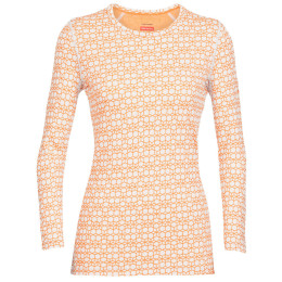 Жіноча функціональна футболка Icebreaker 250 Vertex LS Crewe Alpine Geo světle oranžová