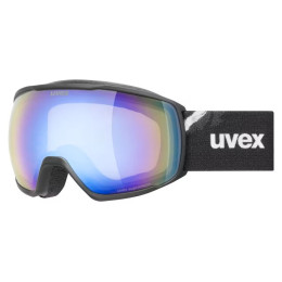 Лижна маска Uvex Victorious FM чорний/синій BLACK MATT DL/BLUE ON GREEN-CLEAR S2