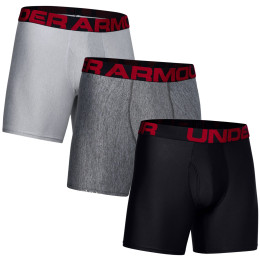 Pánské boxerky Under Armour Tech 6In 3 Pack šedá/černá Black / Jet Gray Light Heather / Mod Gray Light Heather