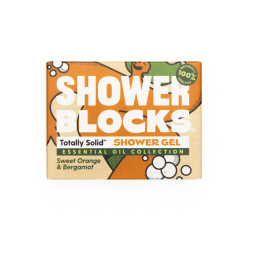 Гель для душу Shower Blocks Solid Shower Gel EO Range - Sweet Orange & Bergamot помаранчевий