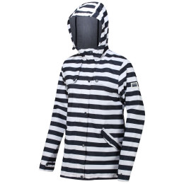 Dámská bunda Regatta Bertille černá/bílá Navy Stripe