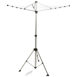 Сушка для одягу Bo-Camp Clothesline compact 3arm w/foot сірий grey