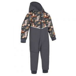 Дитячий комбінезон Unuo Batolecí softshellová kombinéza Fleec коричневий