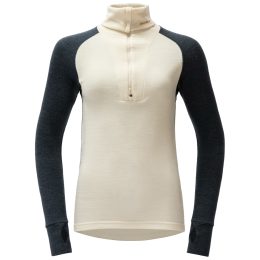 Жіноча функціональна футболка Devold Expedition Merino Silk Zip Wmn чорний/бежевий Ink/Offwhite
