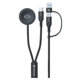 Кабель для зарядки і передачі даних Swissten Wireless magnetic charging cable 2in1 for Samsung Watch + USB-C 1,2 m