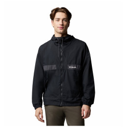 Чоловіча куртка Columbia Spire Valley™ Hooded Windbreaker чорний Black, Shark