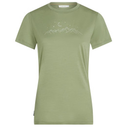 Жіноча футболка Icebreaker Women Merino 150 Tech Lite SS Tee Sparkling Stars зелений Lichen