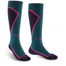 Жіночі гольфи Bridgedale Ski Midweight+ Women's синій/рожевий petrol/navy/282