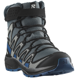 Дитячі зимові черевики Salomon Xa Pro V8 Winter Waterproof синій Turbulence / Black / Dark Blue
