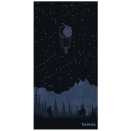 Rychleschnoucí osuška Towee Backpacker 80x160 cm černá/modrá Backpacker