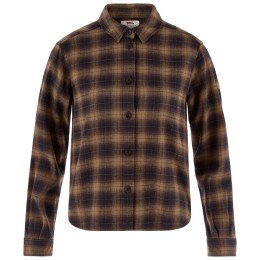 Жіноча сорочка Fjällräven Övik Boxy Flannel Shirt W коричневий Black-Wood Brown