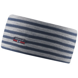 Пов'язка Devold Breeze Headband kids сірий/синій Night stripes