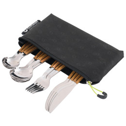 Набір столових приборів Outwell Pouch Cutlery Set Deluxe коричневий