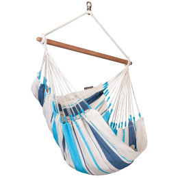 Крісло-гойдалка La Siesta Caribeňa Basic білий/синій Aquablue