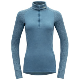 Жіноча функціональна футболка Devold Duo Active Merino 205 Z.Neck блакитний Moon