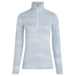Жіноча функціональна футболка Icebreaker Women M 260 Tech Vertex LS HZ Chillwave синій/білий Snow/Zincblue/J
