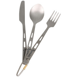 Набір столових приборів Warg Hyperion Titan Cutlery Set сірий grey