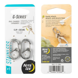 Набір карабінів Nite Ize G-series #1 срібний Stříbrná