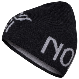 Шапка Norrona 29 mid merinoUll logo Beanie чорний Caviar Melange