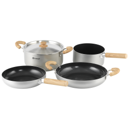 Набір посуду Outwell Feast Ceramic Set XL срібний Black & Grey