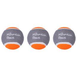 Іграшка для собак Mountain Paws Dog Tennis Balls, 3 Pack помаранчевий/сірий Oarnge