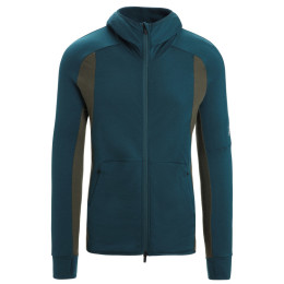 Чоловіча функціональна толстовка Icebreaker Merino Quantum ZoneKnit™ LS Zip Hoodie зелений