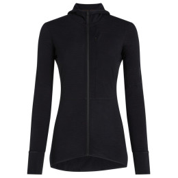 Жіноча кофта Icebreaker Women Merino Blend 200 RealFleece™ Descender LS Zip Hoodie чорний Black
