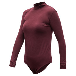 Жіноче боді з довгим рукавом Sensor Merino Air бордовий port red