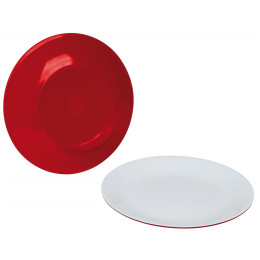 Набір тарілок Bo-Camp Breakfast plate Two tone - 4ks червоний