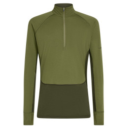 Чоловіча функціональна футболка Icebreaker Men Mer 200 ZoneKnit LS Half Zip темно-зелений Dkloden/Spha/Cb