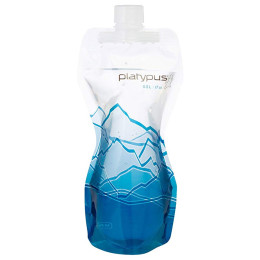 Пляшка Platypus Soft Bottle 0,5L Closure синій/білий Mountains