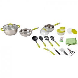 Кухонний набір Brunner Omnibox 18+2 срібний/зелений