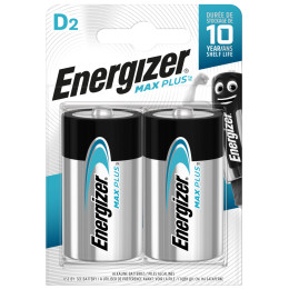 Акумулятор Energizer Max Plus великий моноелемент D срібний