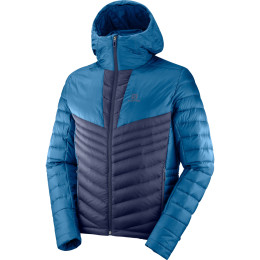 Чоловіча пухова куртка Salomon Haloes Down Hoodie M синій Poseidon/NightSky