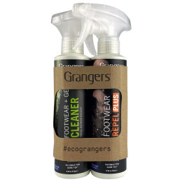 Засіб для чищення взуття Granger's Footwear + Gear Cleaner + Footwear Repel Plus чорний/білий